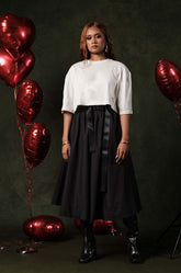 Flared Midi Skirt